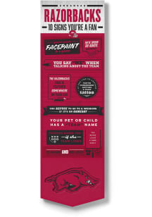 Arkansas Razorbacks Wall Art Sign - Red