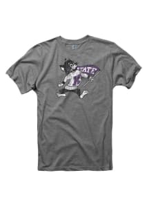 K-State Wildcats Grey Willie Ringspun Short Sleeve T Shirt