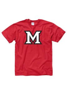 Miami RedHawks Red Big Logo Short Sleeve T Shirt