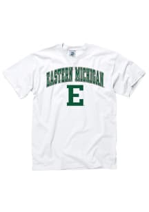 Eastern Michigan Eagles White Arch Logo Short Sleeve T Shirt