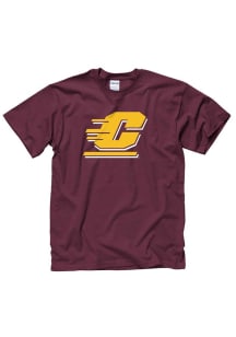 Central Michigan Chippewas Maroon Big Logo Short Sleeve T Shirt