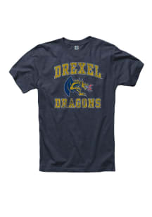 Drexel Dragons Navy Blue No1 Design Short Sleeve T Shirt