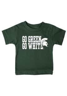 Michigan State Spartans Infant Slogan Short Sleeve T-Shirt Green