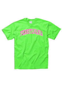Pennsylvania Green Arch Neon Short Sleeve T Shirt