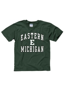 Eastern Michigan Eagles Youth Green #1 Design Short Sleeve T-Shirt
