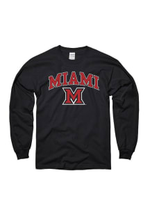 Miami RedHawks Black Arch Long Sleeve T Shirt