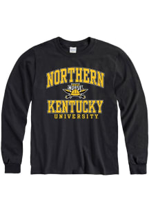 Northern Kentucky Norse Black Arch Mascot Long Sleeve T Shirt
