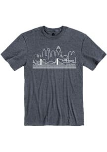 Cincinnati Navy Blue Cincinnati Skyline Tee Short Sleeve Fashion T Shirt