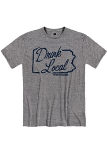 Rally Pennsylvania Charcoal Pennsylvania Drink Local Short Sleeve Fashion T Shirt