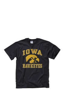 Iowa Hawkeyes Black Number One Short Sleeve T Shirt