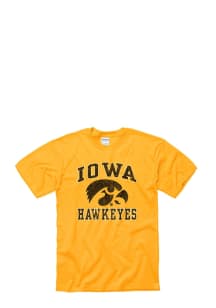Iowa Hawkeyes Gold Number One Short Sleeve T Shirt