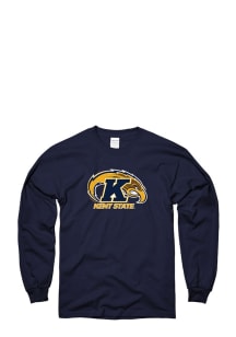 Kent State Golden Flashes Navy Blue LS Tee Long Sleeve T Shirt