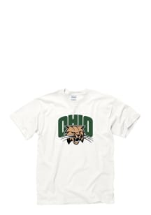 Ohio Bobcats White Big Logo Short Sleeve T Shirt