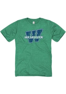 Washburn Ichabods Green Distressed Big Logo Short Sleeve T Shirt