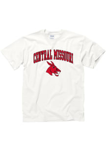 Central Missouri Mules White Arch Mascot Short Sleeve T Shirt