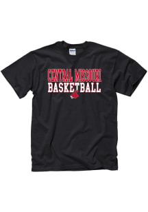 Central Missouri Mules Black Equipped  Basketball Short Sleeve T Shirt