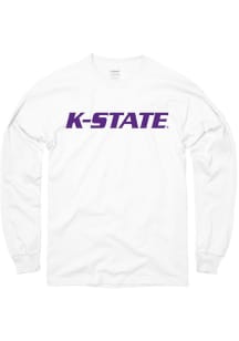 K-State Wildcats White Rally Loud Long Sleeve T Shirt