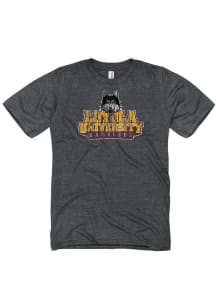 Loyola Ramblers Grey Big Logo Distressed Short Sleeve T Shirt