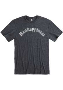 Manhattan Grey Manhappiness Short Sleeve Fashion T Shirt