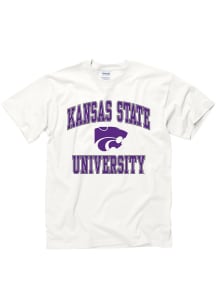 K-State Wildcats White Powercat Number One Design Short Sleeve T Shirt