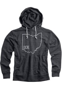 Ohio Mens Black State Local Long Sleeve Hoodie
