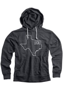 Texas Mens Black State Local Long Sleeve Hoodie
