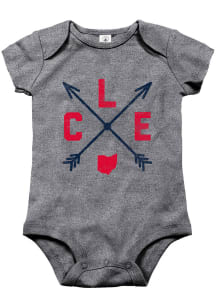 Cleveland Baby Grey Cleveland Arrows Short Sleeve One Piece