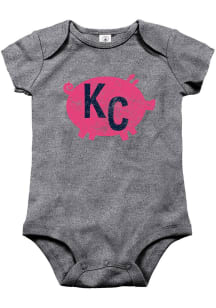 Kansas City Baby Grey KC Pig Short Sleeve One Piece