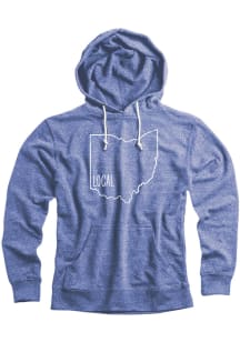 Ohio Mens Blue State Local Long Sleeve Hoodie
