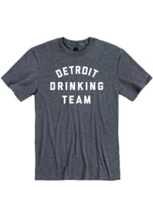 Rally Detroit Navy Blue Drinking Team Short Sleeve Fashion T Shirt