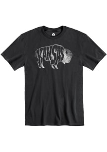Rally Kansas Black Kansas Buffalo Short Sleeve T Shirt