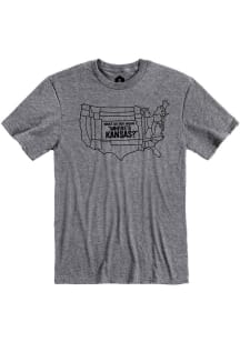 Rally Kansas Grey Kansas State Short Sleeve Fashion T Shirt