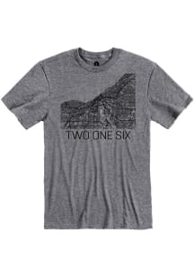 Rally Cleveland Grey Map Short Sleeve Fashion T Shirt