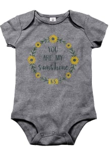 Kansas Baby Grey Sunflower Sunshine Short Sleeve One Piece
