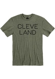 Cleveland Olive Disconnected Short Sleeve Fashion T Shirt