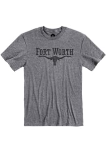 Rally Dallas Ft Worth Graphite Longhorn Short Sleeve Fashion T Shirt