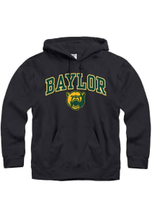 Baylor Bears Mens Black Arch Mascot Long Sleeve Hoodie