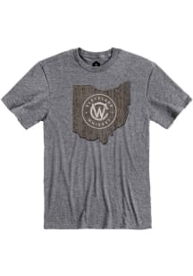 Rally Cleveland Whiskey Graphite Whiskey Barrel Short Sleeve Fashion T Shirt