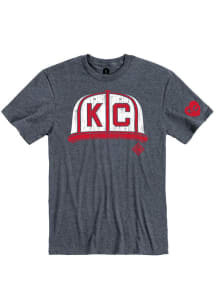 Rally Kansas City Monarchs Navy Blue Cap Short Sleeve Fashion T Shirt