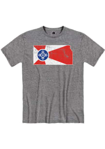 Rally Wichita Graphite City Flag Short Sleeve Fashion T Shirt