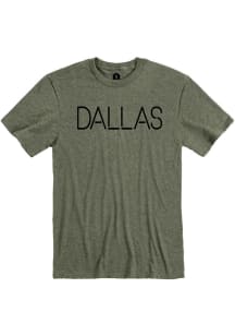 Rally Dallas Ft Worth Olive Disconnected Short Sleeve Fashion T Shirt
