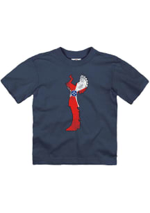 Wichita Toddler Navy Blue Flag Keeper Short Sleeve T-Shirt