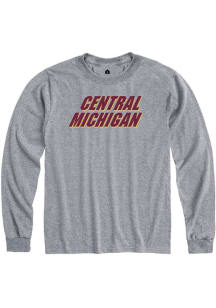 Rally Central Michigan Chippewas Grey Rally Loud Long Sleeve T Shirt