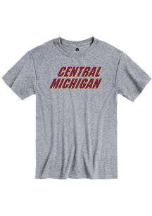 Rally Central Michigan Chippewas Grey Rally Loud Short Sleeve T Shirt