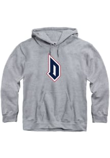 Rally Duquesne Dukes Mens Grey Fleece Team Logo Long Sleeve Hoodie