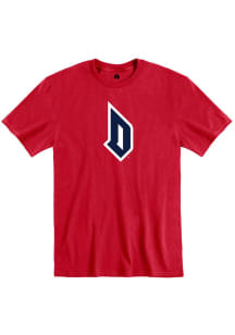 Rally Duquesne Dukes Red Ringspun Team Logo Short Sleeve T Shirt