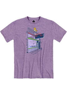 Rally Rock a Belly Purple Building Front Short Sleeve Fashion T Shirt