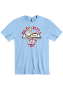 Rally Old Mill Light Blue Table Top Food Short Sleeve T Shirt