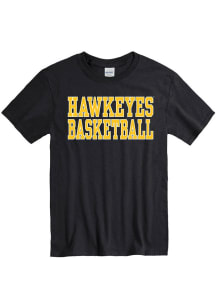 Iowa Hawkeyes Black Basketball Short Sleeve T Shirt