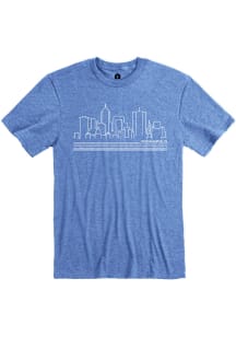 Indianapolis Blue City Skyline Short Sleeve Fashion T Shirt